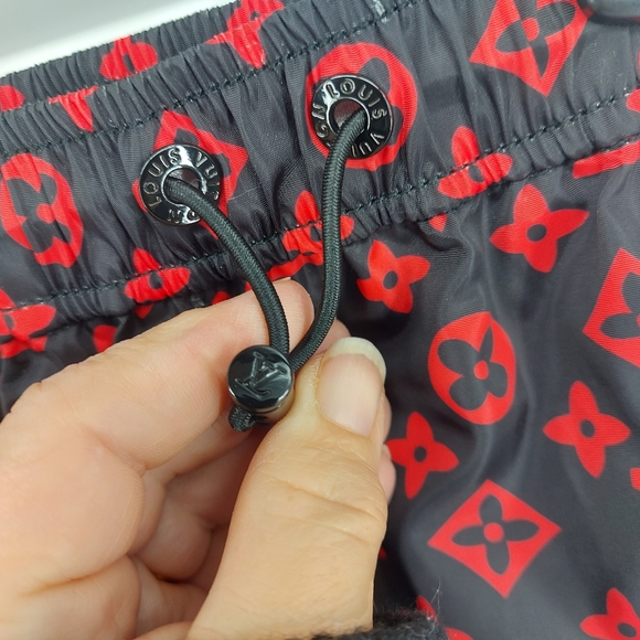 LOUIS VUITTON Red Monogram Jogging Pants In Technical Cotton - Picture 8 of 16